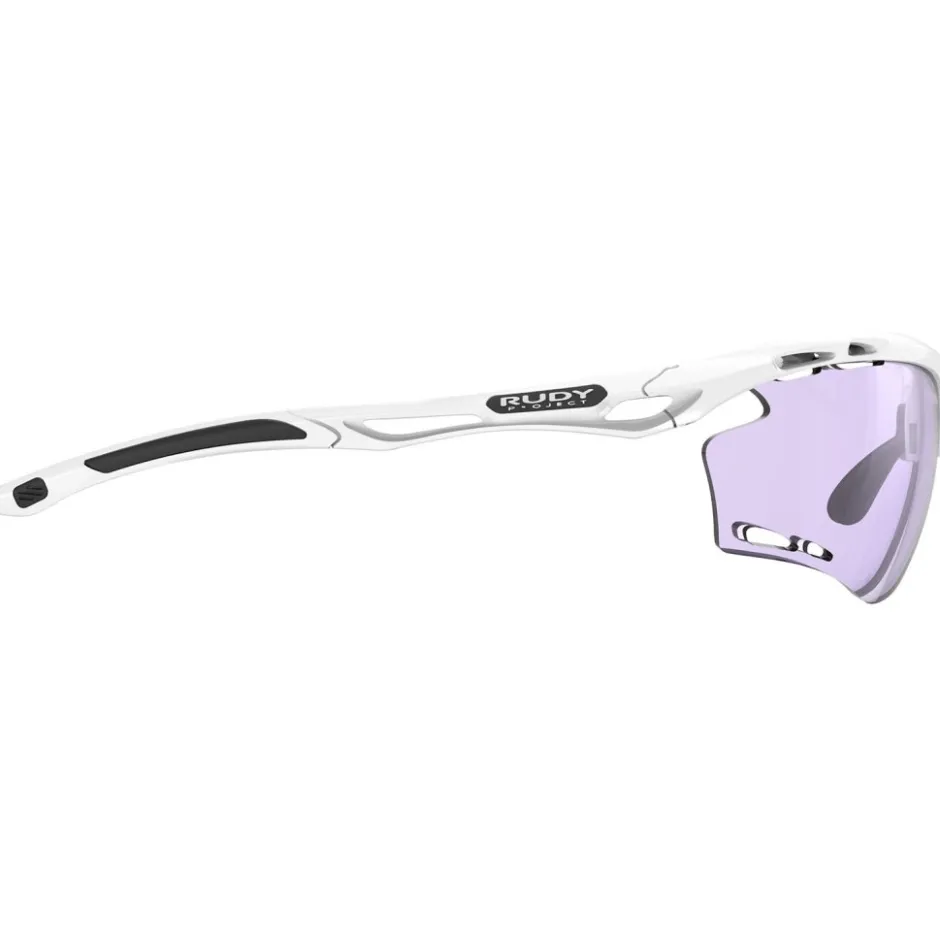 Racefietsbrillen < Rudy Project Propulse Bril - Photochromic Lens - White Gloss/ImpactX 2 Laser Purple