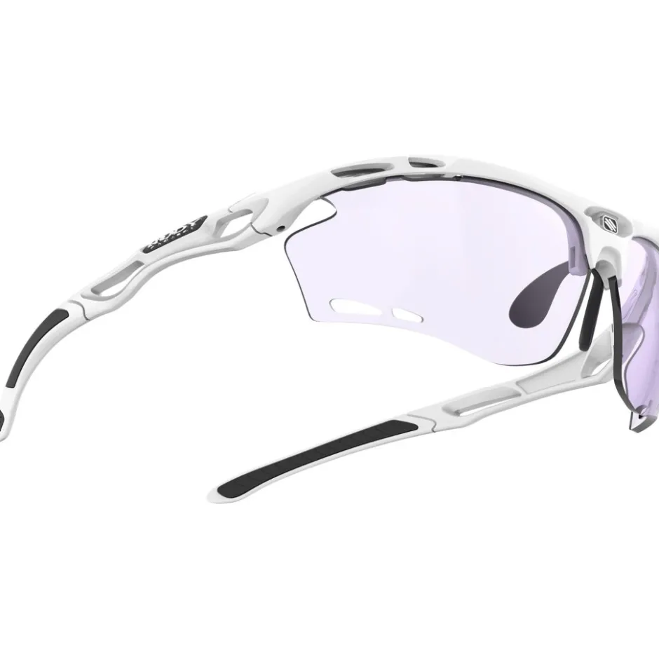 Racefietsbrillen < Rudy Project Propulse Bril - Photochromic Lens - White Gloss/ImpactX 2 Laser Purple