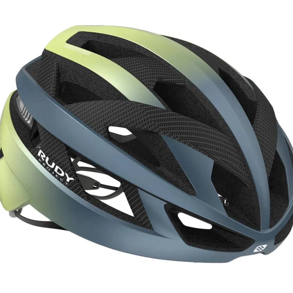 Rudy Project Rebel Helm - Blue Avio/Apple Green Metal - Matte