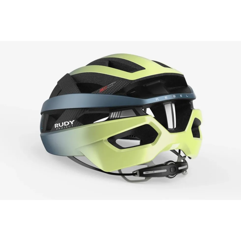 Rudy Project Rebel Helm - Blue Avio/Apple Green Metal - Matte