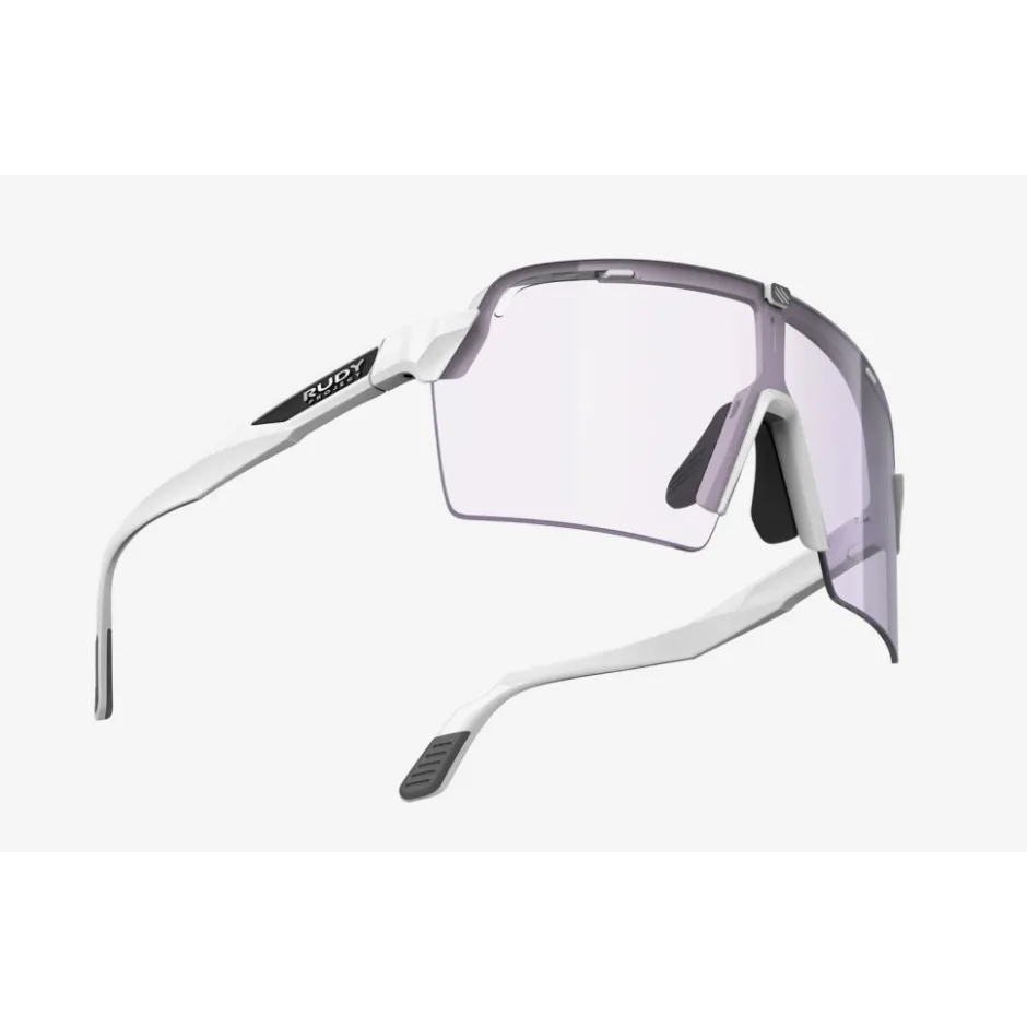 Mtb-Brillen|Racefietsbrillen < Rudy Project Spinshield Pro Bril - White Gloss - ImpactX™ Photochromic 2 Laser Purple