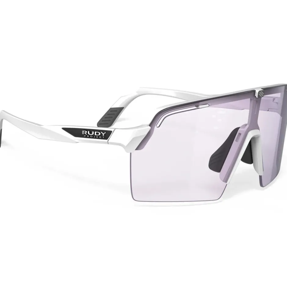 Mtb-Brillen|Racefietsbrillen < Rudy Project Spinshield Pro Bril - White Gloss - ImpactX™ Photochromic 2 Laser Purple