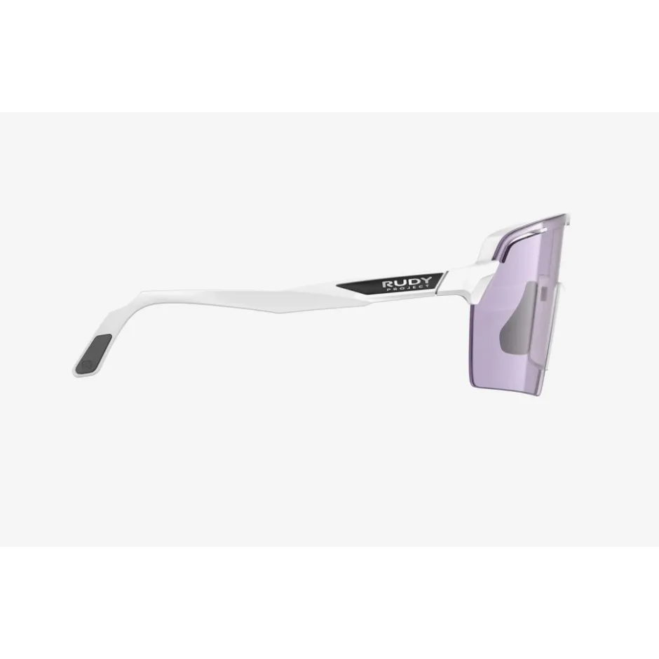Mtb-Brillen|Racefietsbrillen < Rudy Project Spinshield Pro Bril - White Gloss - ImpactX™ Photochromic 2 Laser Purple