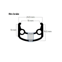 Ryde Sputnik R - 28 Inch Clincher Rim - silver