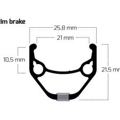 Velgen < Ryde Zac 421 Velg - 29" | Clincher - zwart