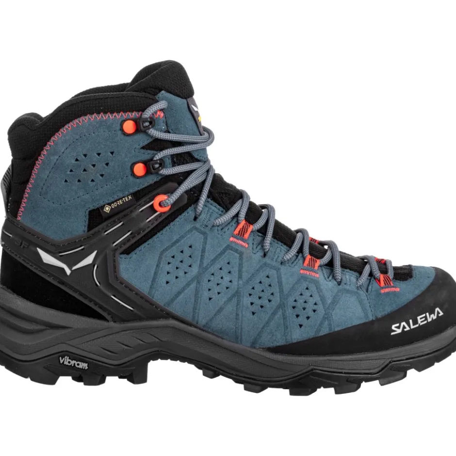 Wandelschoenen|Wandelschoenen < Salewa Alp Trainer 2 Mid GTX Wandelboots Dames - java blue/fluo coral 8760