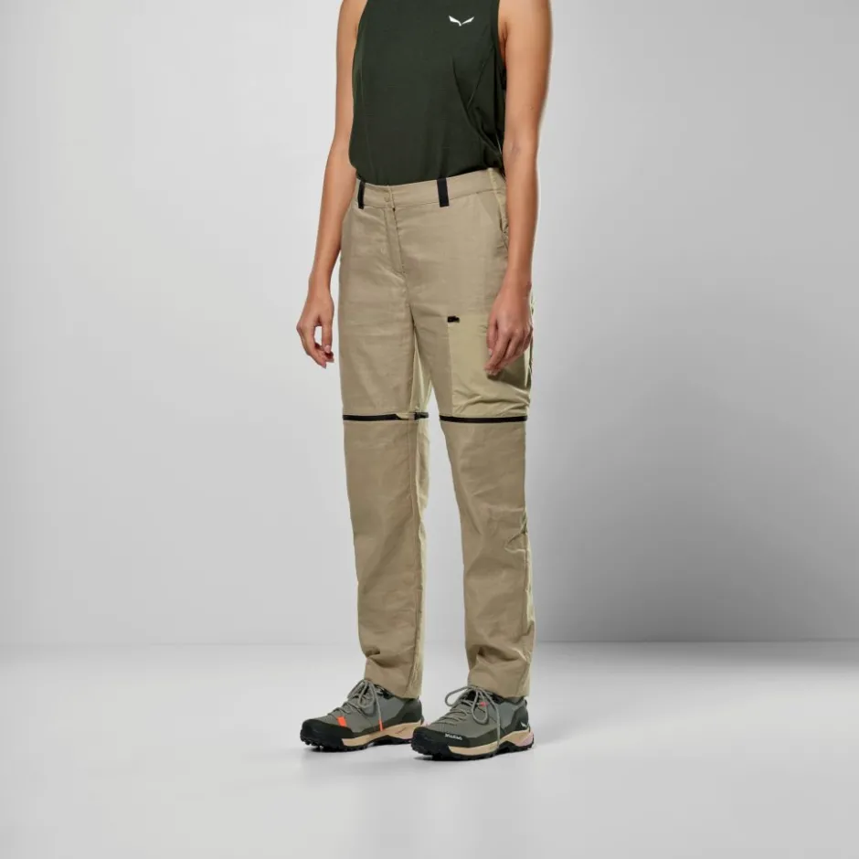 Broeken & Rokken < Salewa Puez Hemp/Durastretch 2in1 Broek Dames - quicksand 7180