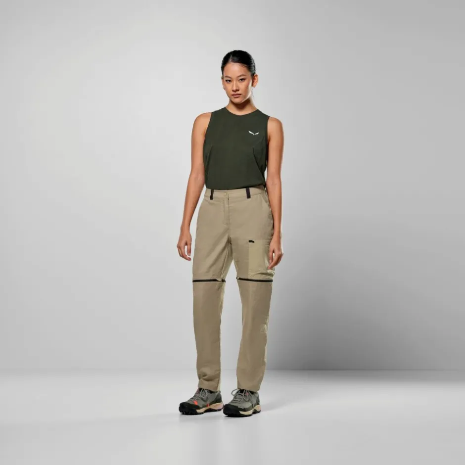 Broeken & Rokken < Salewa Puez Hemp/Durastretch 2in1 Broek Dames - quicksand 7180