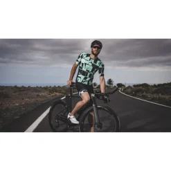 Santini Enigma IRONMAN Triatlon Fietsshirt met Korte Mouwen Heren 4I63SS00ENIGM - acqua AC