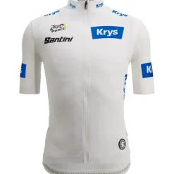Wielershirts < Santini Bet Young Rider Fiethirt met Korte Mouwen Heren - Tour de France™ 2025 Collection Fan Line - RE97175CTDFBYR - wit BI