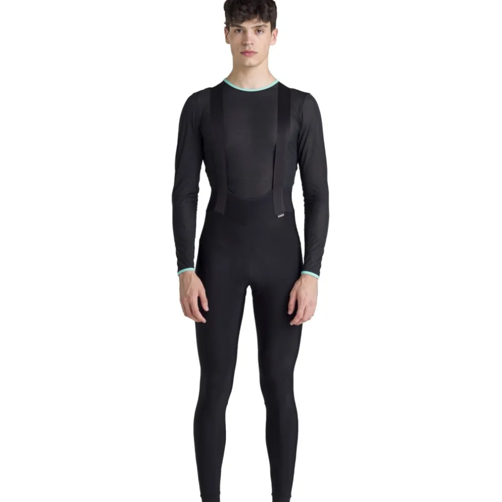 Santini Bianchi Milano Classic Thermo Fietsbroek met Bretels Heren BI1180GBCLASS - zwart NE