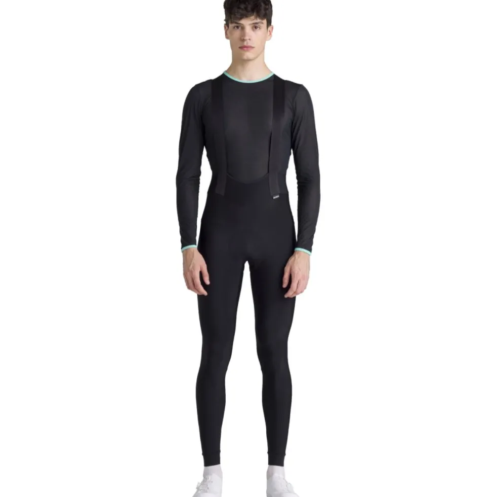Santini Bianchi Milano Classic Thermo Fietsbroek met Bretels Heren BI1180GBCLASS - zwart NE