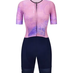 Santini Leaf Mot Trisuit Dames 6T774LIMGLEAFMOT - lilla LL