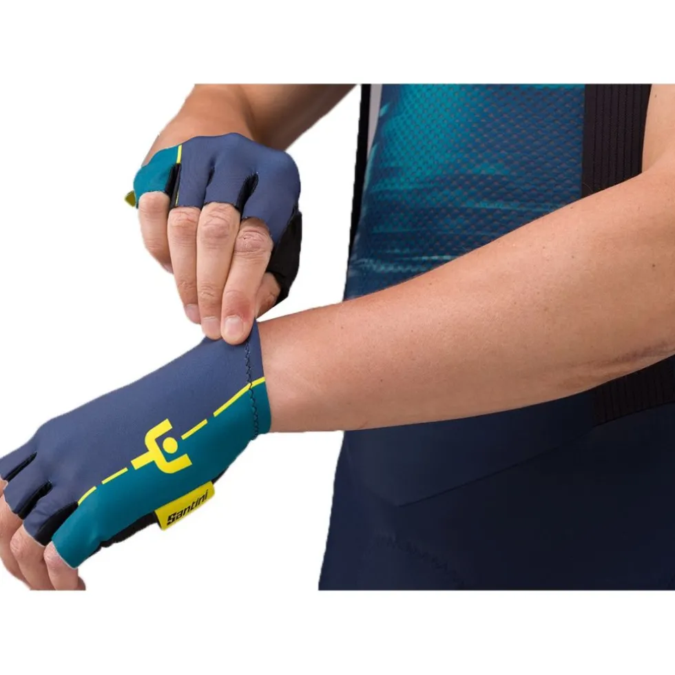 Santini Le Maillot Jaune Handschoenen met Korte Vingers - Tour de France™ 2025 Collection - MJ367CLALLEZ - print
