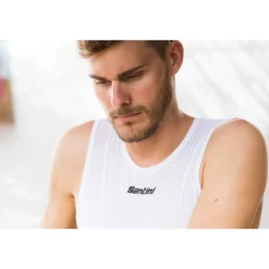 Ondershirts < Santini LIEVE Hemd zonder Mouwen Heren BM002GLLLIEVE - wit BI