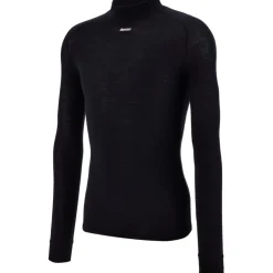 Santini Next 2 Skin Hemd met Lange Mouwen Heren BM005GLLN2S - zwart NE