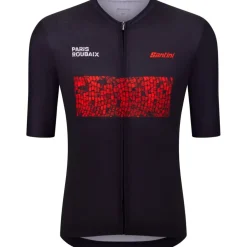 Santini Paris-Roubaix Korte mouwen shirt heren RE97075CPAVES - black NE