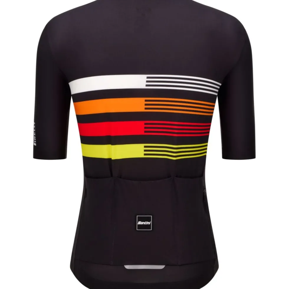 Santini Pirelli Sport Club Tape Fietsshirt met Korte Mouwen Unisex RE94075CTAPE - zwart NE