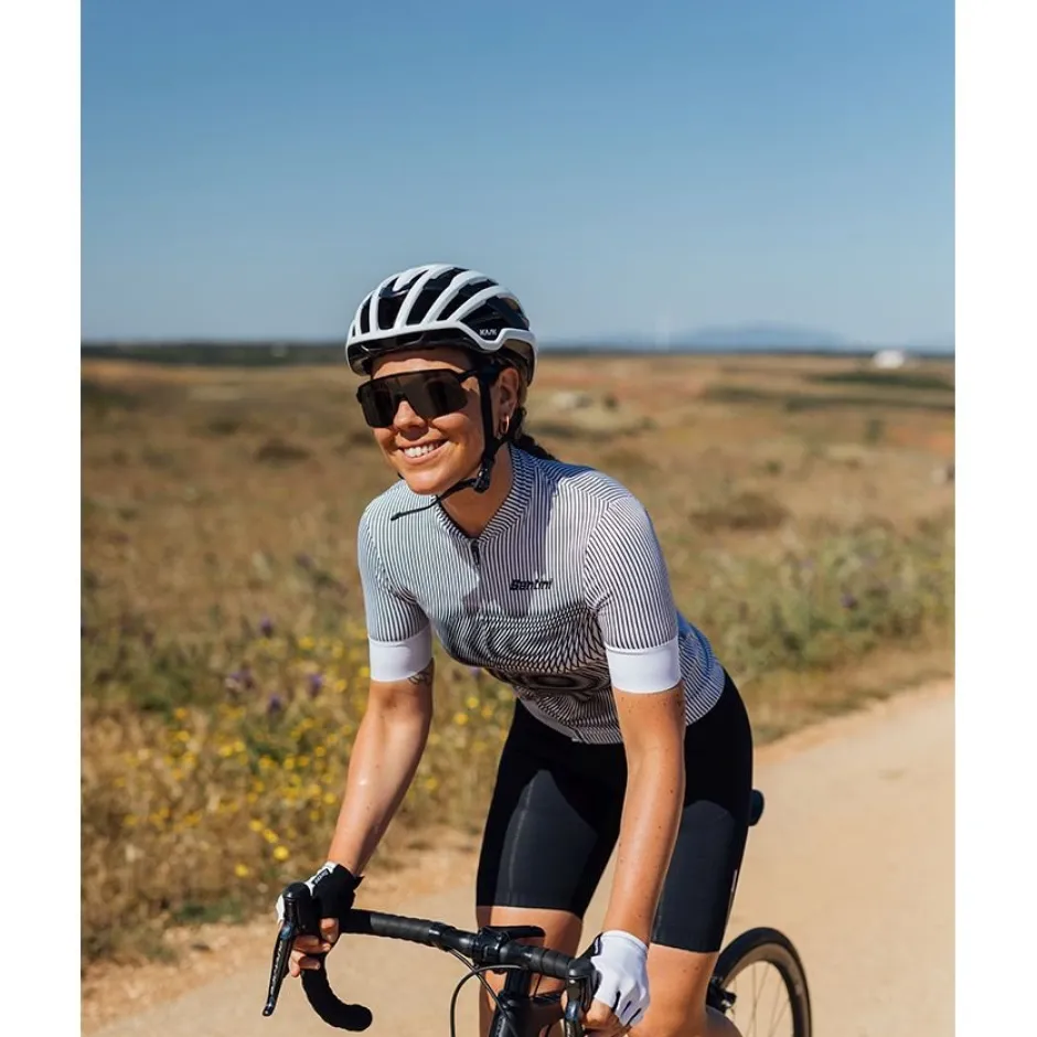 Bib Shorts < Santini Plush Dames Fietsshorts met Bretels 3S1062GILPLUSH - blu nautica