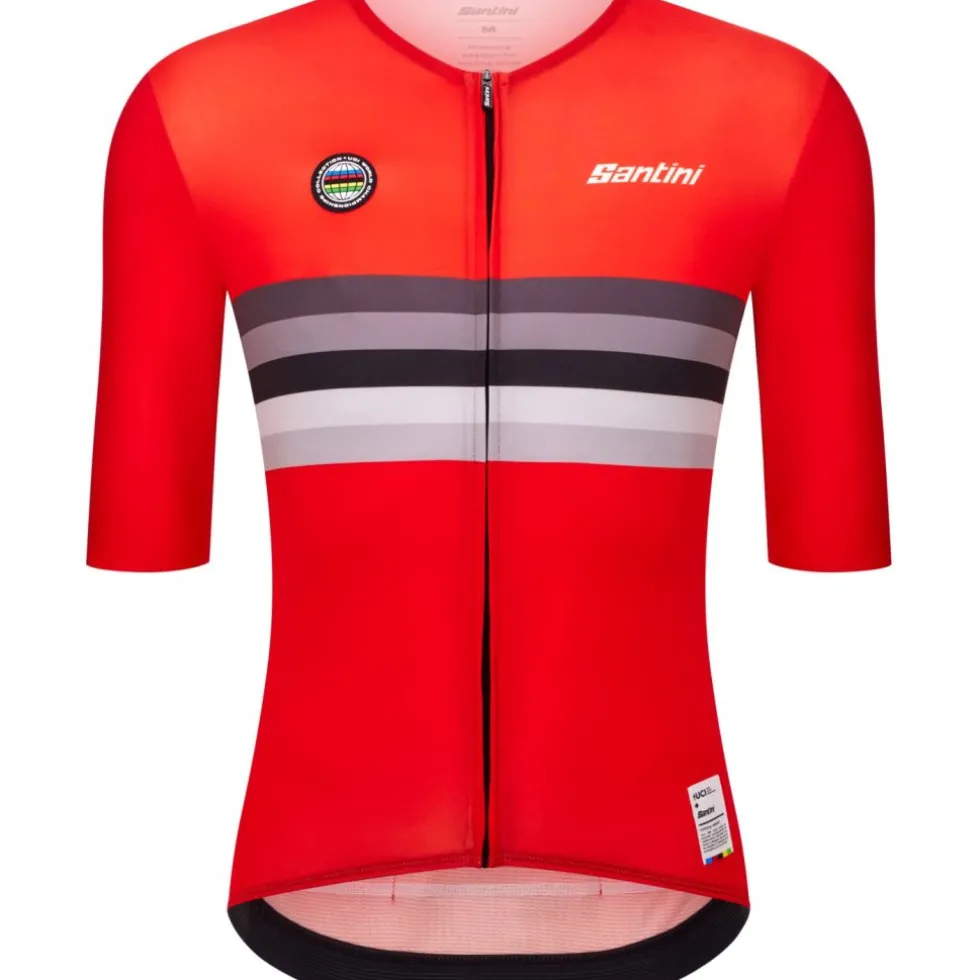 Santini UCI World Champion Fietsshirt met Korte Mouwen Heren RE97175CUCISUI - Switzerland