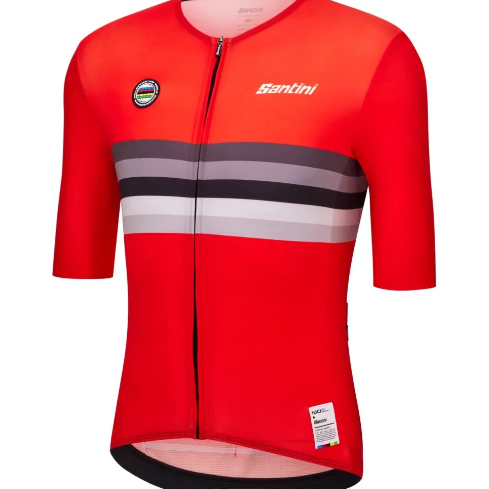 Santini UCI World Champion Fietsshirt met Korte Mouwen Heren RE97175CUCISUI - Switzerland