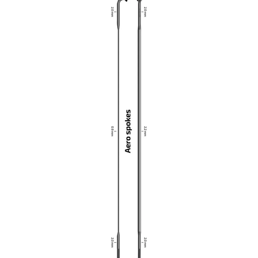 Sapim CX-Ray Spokes 2,0/2,2-0,9/2,0mm - black