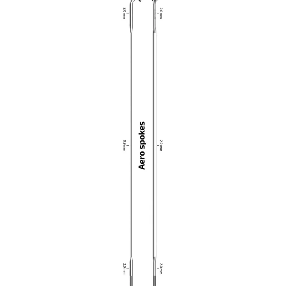 Sapim CX-Ray Spokes 2,0/2,2-0,9/2,0mm - silver