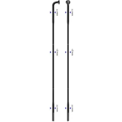 Sapim Force Spokes 2.2/1.8/2.0 - black