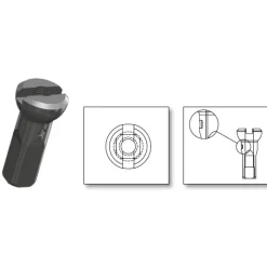 Sapim Polyax Aluminium Nipple 2mm - Secure Lock