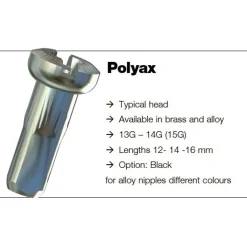 Sapim Polyax Aluminium Nipple 2mm - Secure Lock