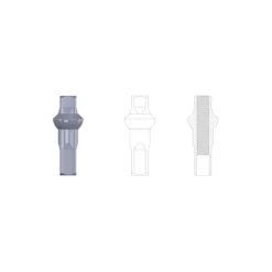 Sapim Polyax Brass Nipple 2 mm - Double Square