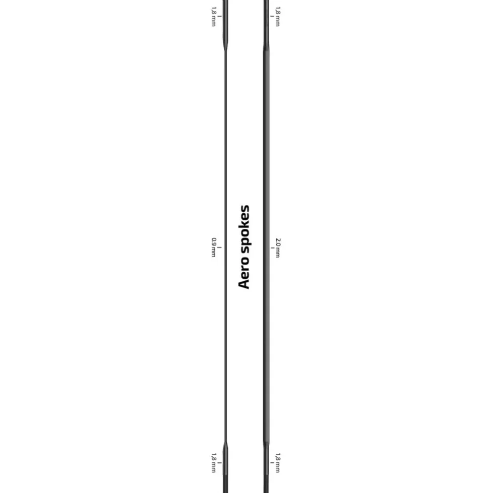 Sapim Super CX-Ray Spoke 1.8/2.0-0.9/1.8mm - straight - black