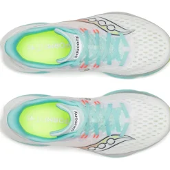 Hardloopschoenen Dames|Schoenen < Saucony Kinvara 16 Hardloopschoenen Dames - white/aqua