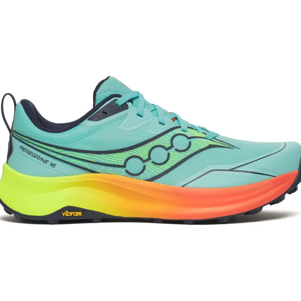 Saucony Peregrine 16 Hardloopschoenen Heren - splash/citron