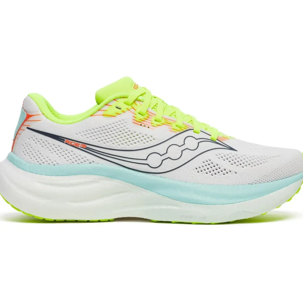Saucony Ride 19 Hardloopschoenen Dames - white/splash