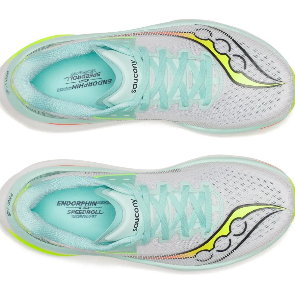Saucony Endorphin Azura Hardloopschoenen Dames - white/splash