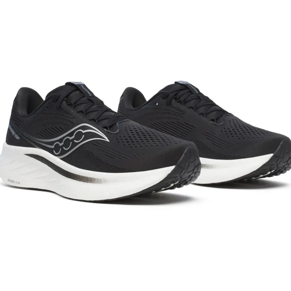 Hardloopschoenen Heren|Schoenen < Saucony Ride 18 Hardloopschoenen Heren - zwart/wit