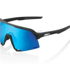 100% S3 Bril - Matte Black - HiPER Blue Multilayer Mirror | Clear