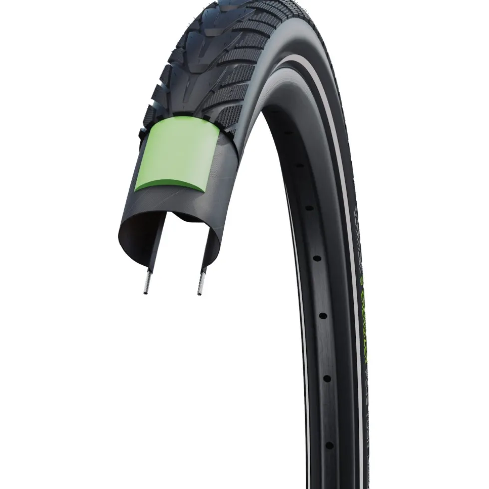Schwalbe Energizer Plus Draadband - Performance | Addix E | Green Guard - ECE-R75 - 28x2.00" | Black Reflex