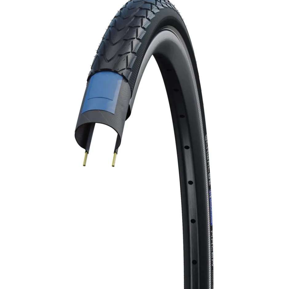 E-Bike Banden|Banden < Schwalbe Marathon Racer Draadband - Performance | Addix | Race Guard - E-25 - 28" | Black Reflex