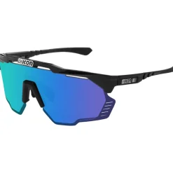 Scicon Aeroshade Kunken Bril - Black Gloss - Multimirror Blue | Clear