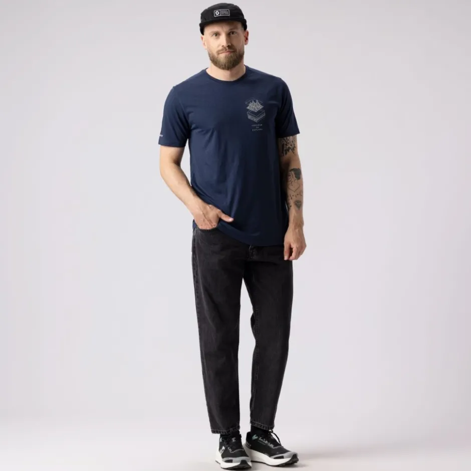 T-Shirts & Tops < SCOTT Defined DRI T-hirt et korte ouwen voor heren - dark bue