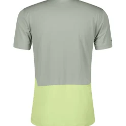 SCOTT Endurance Tech Korte mouwen overhemd heren - spray grey/acid yellow