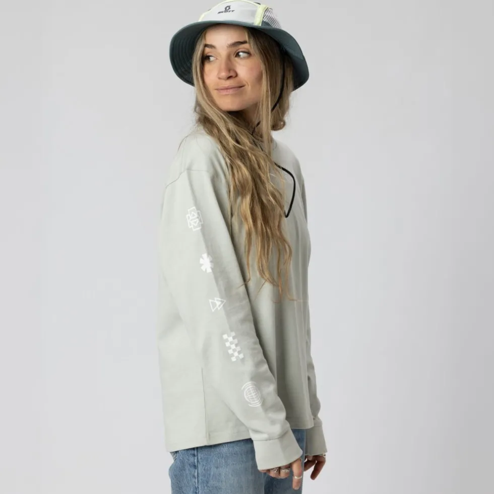 SCOTT Graphic T-shirt met lange mouwen voor dames - spray grey