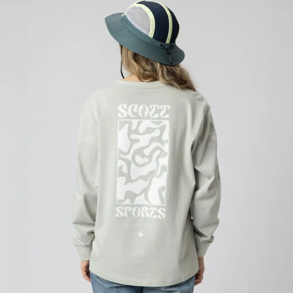 SCOTT Graphic T-shirt met lange mouwen voor dames - spray grey