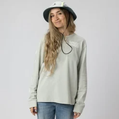SCOTT Graphic T-shirt met lange mouwen voor dames - spray grey