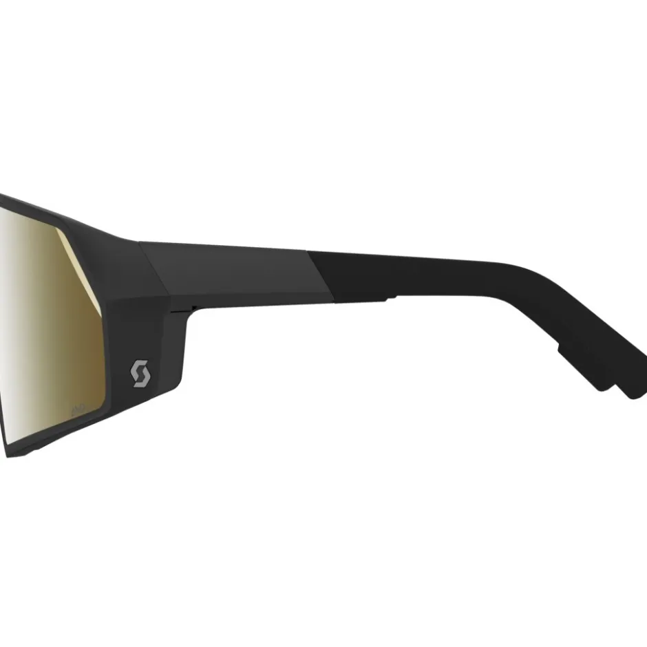 Alpine & Skibrillen < SCOTT Pro Shield Light Sensitive Zonnebril - black - AMP LS gold chrome S1-3