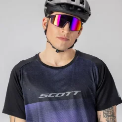 SCOTT Pro Shield Zonnebril - light pink - AMP lavender chrome S3