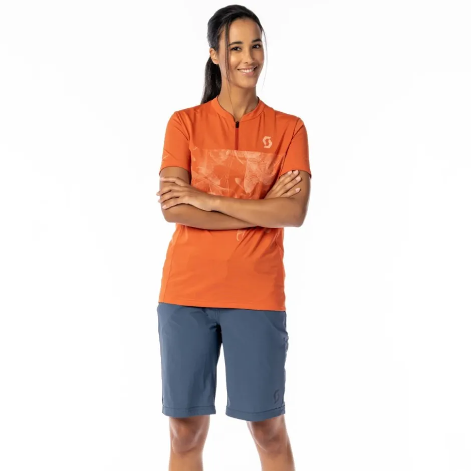 Mtb-Shorts < SCOTT Trail Flow w/ Pad hort met Zitkuen Dame - dark blue