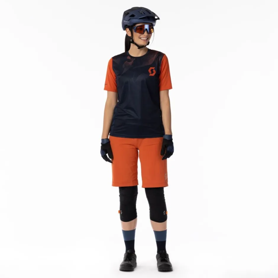 Mtb-Shorts < SCOTT Trail Flow w/ Pad hort met Zitkuen Dame - dark blue